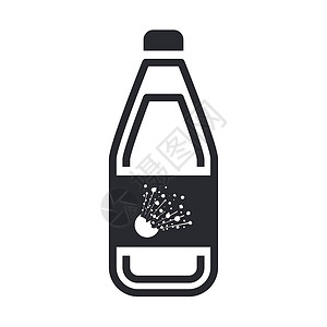 孤立的危险瓶图标的矢量插图爆炸性地液体爆炸性粉末瓶子风险背景图片