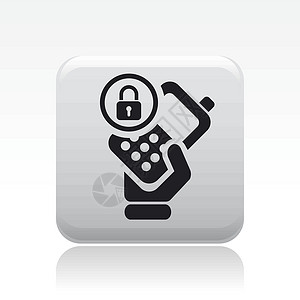 说悄悄话单一电话锁定图标矢量插图隐私细胞个人身份封锁证书代码资料挂锁手机设计图片