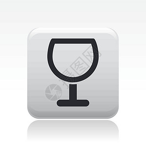 孤立玻璃图标矢量插图饮料背景图片
