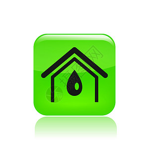单一水主图标的矢量插图住宅自来水用户水家服务背景图片