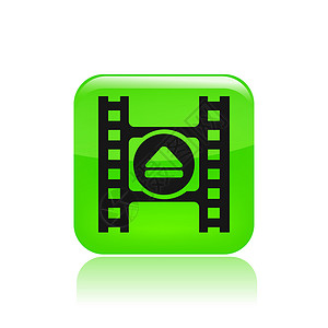 单个视频播放器图标的矢量插图混合器玩家电视电影音乐视频喷射背景图片