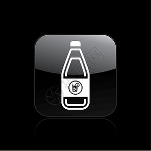 孤立饮料瓶图标的矢量插图背景图片
