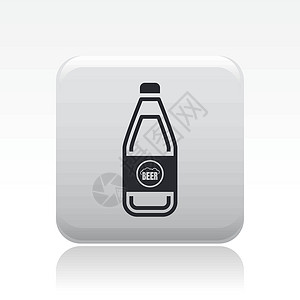 孤立啤酒图标矢量插图瓶子标签背景图片
