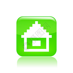 单个像素图标的矢量插图帐户房子电脑正方形背景图片
