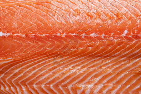 鲑鱼牛扒鱼片线条美食家纹理小吃海鱼晚餐橙子营养背景图片