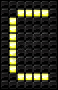 单个记分板字母图标矢量插图分数木板展示灯泡运动电子安慰背景图片