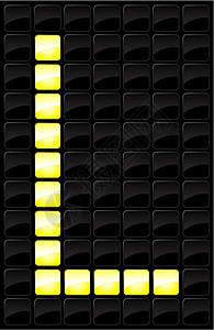 单个记分板字母图标矢量插图分数灯泡运动电子木板安慰展示背景图片