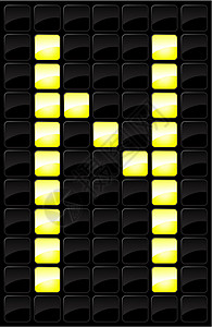 单个记分板字母图标矢量插图安慰电子运动木板灯泡分数展示背景图片