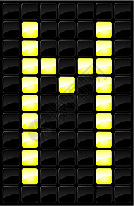 单个记分板字母图标矢量插图分数电子展示安慰灯泡木板运动背景图片