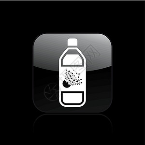 孤立的危险瓶图标的矢量插图风险爆炸性瓶子粉末爆炸性地液体插画