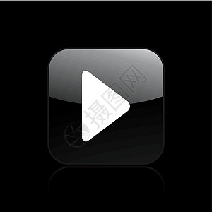 单播放图标的矢量插图玩家音乐视频按钮信号背景图片