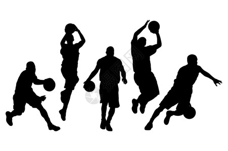 单个孤立篮球图标集的矢量插图背景图片