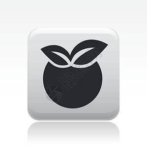 孤立苹果图标矢量插图农业水果食物培育营养背景图片