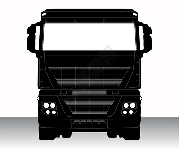 单个孤立卡车图标的矢量插图背景图片