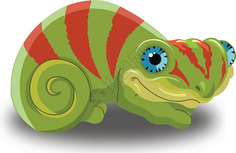 两眼凸起的变色龙变色龙插画动物群野生动物皮肤绘画眼睛乐趣插图脊椎动物动物学宠物插画