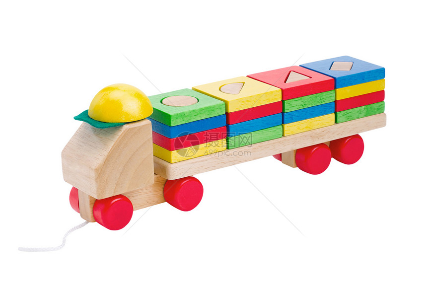儿童木制清洁和安全卡车玩具 启迪的开始图片
