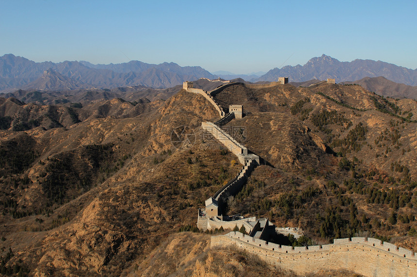 中国的长城爬坡地标遗产旅行边界历史性石头文化天空历史图片