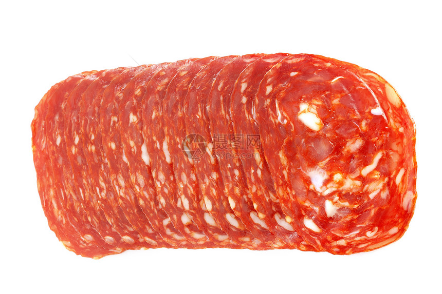 切索片工作室香肠横截面小吃美食食物猪肉图片