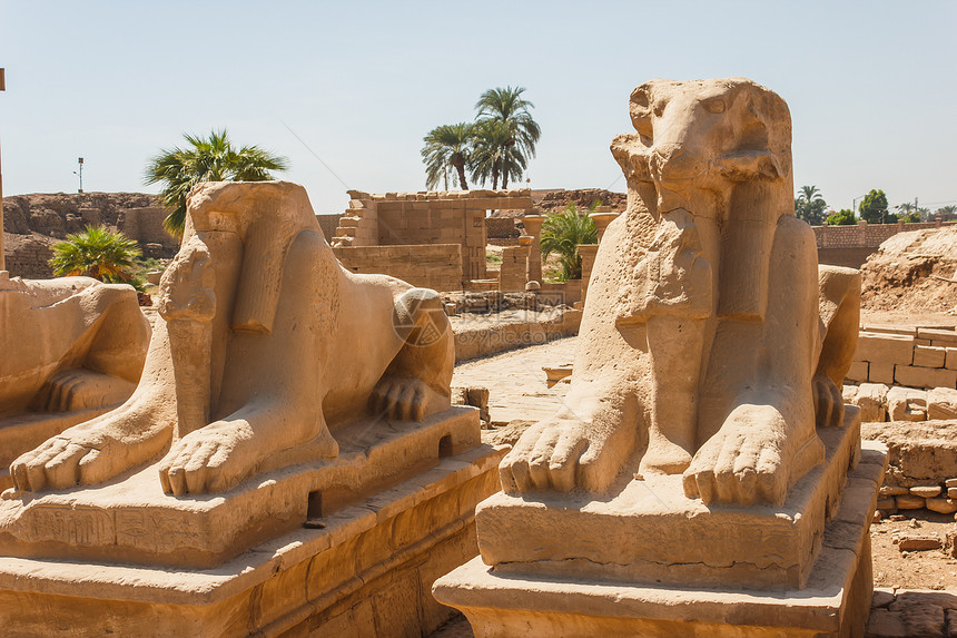 埃及卡纳克寺庙古老废墟上帝文明石头雕刻文化国王艺术纪念碑发掘古董图片
