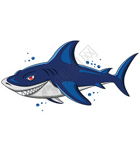 愤怒的鲨鱼卡通牙齿动物卡通片人物野生动物插图大白鲨插画微笑背景图片