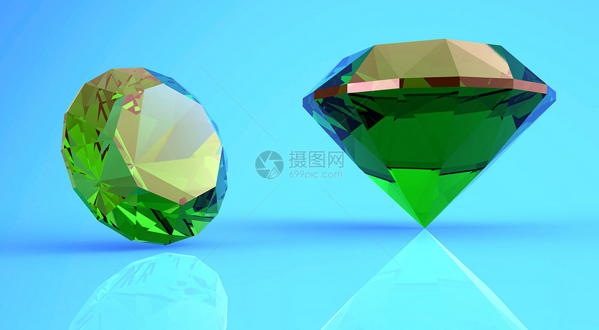 绿化石矿物珠宝百万富翁奢华财富礼物折射钻石玻璃宝藏图片