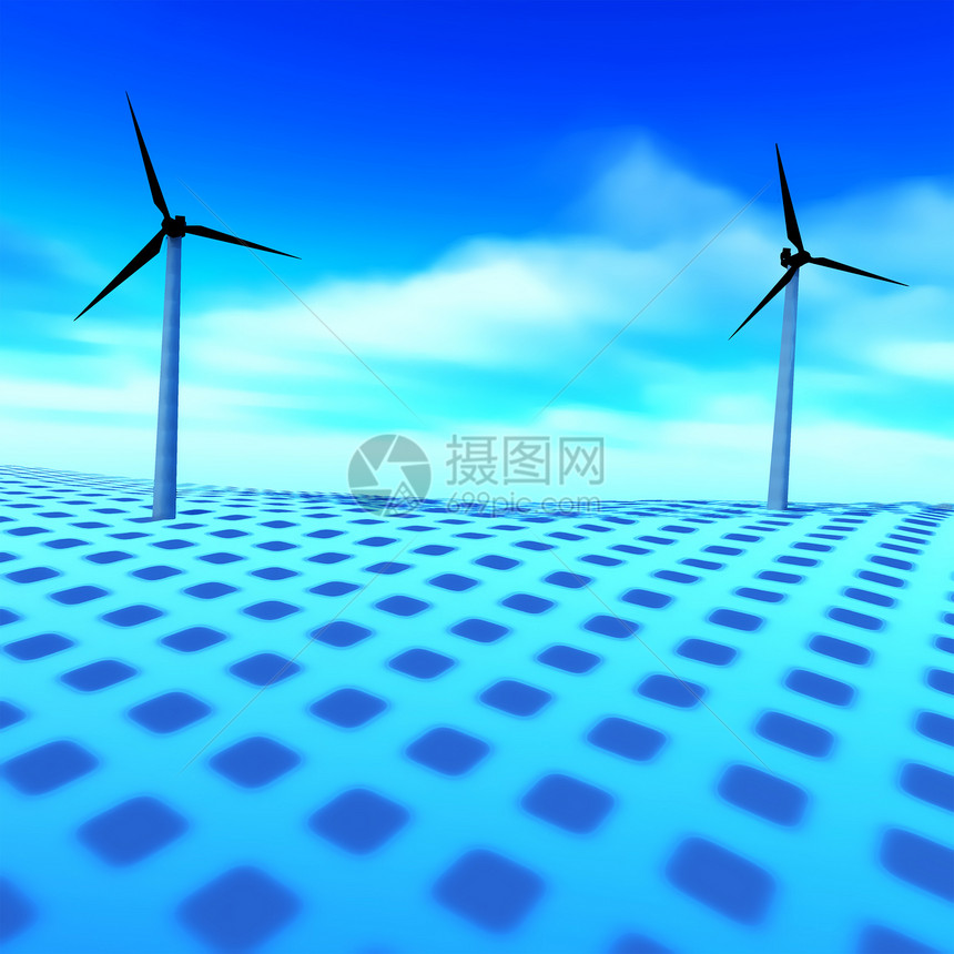 风电涡轮机风车环境绿色植物发电机螺旋桨涡轮场景场地翅膀图片