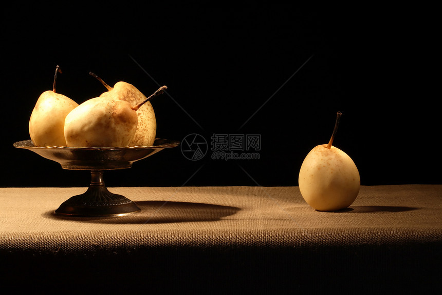 碗梨生活方式黄铜古董帆布食物水果花瓶甜食健康饮食静物图片