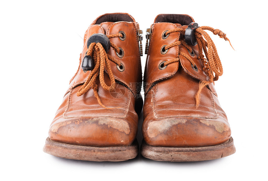 旧鞋韧性衣服灰尘摄影鞋带工作皮革力量配饰远足图片