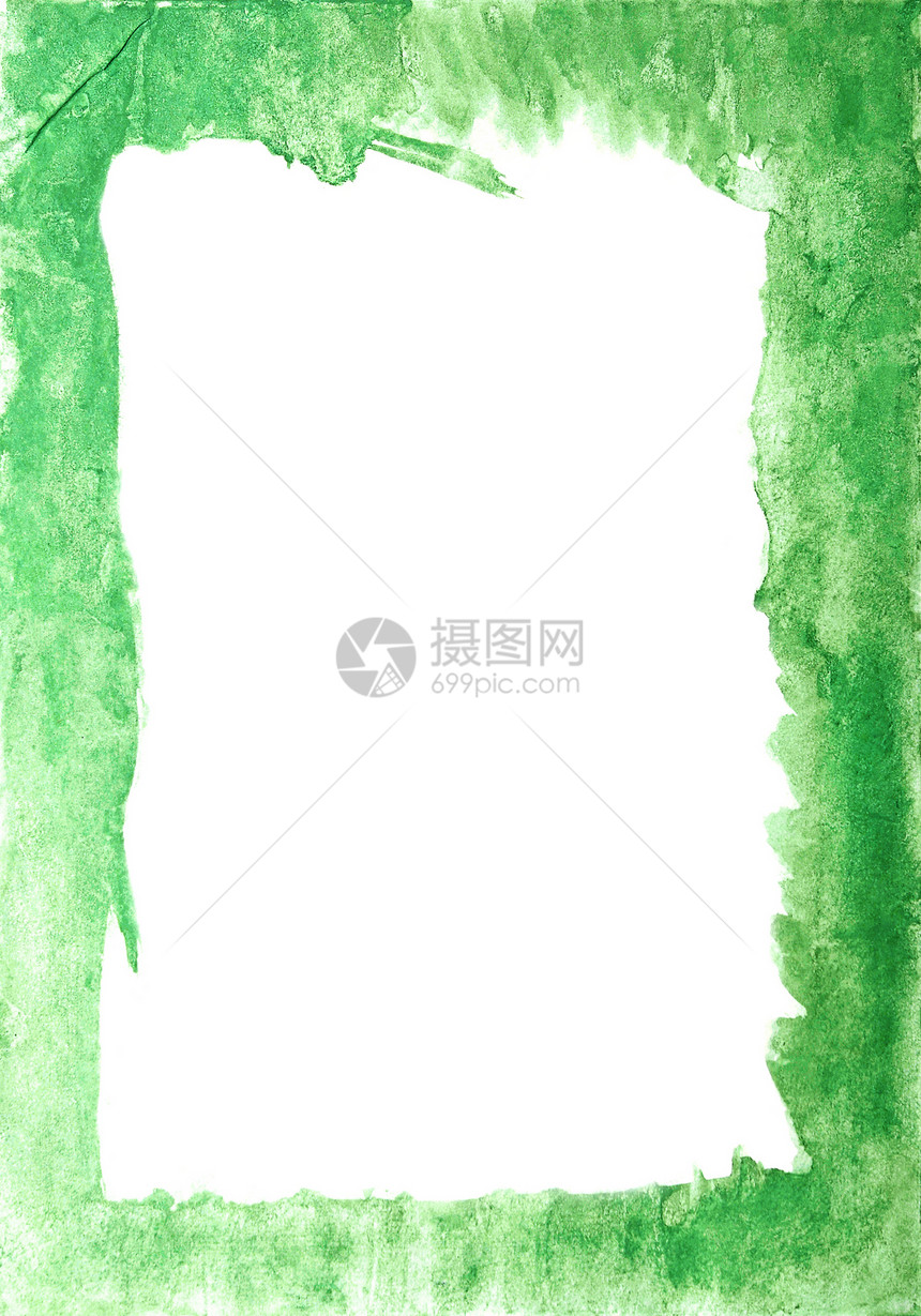 绿色绿水彩色背景框架图片