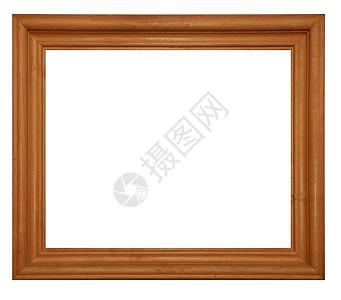 木质框架在白色背景上被孤立背景图片