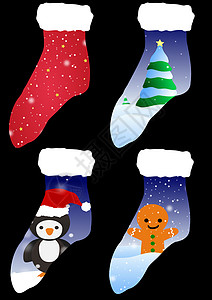 圣诞短袜礼物季节季节性袜子背景图片