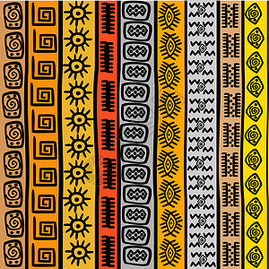 无缝模式与非洲族裔的非洲潮流插图艺术织物纺织品线条材料文化装饰品地毯背景图片