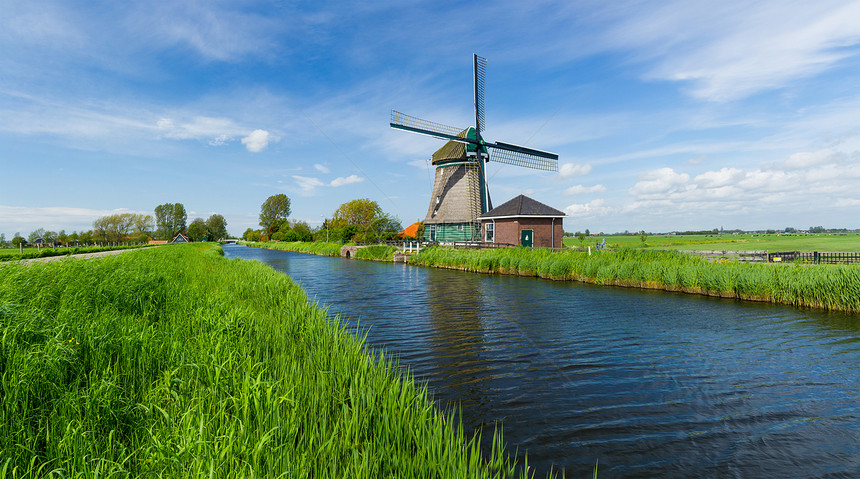 荷兰风车 荷兰窗户车轮生产空气建筑学国家生态场地渠道翅膀图片