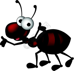 红色 ant 漫画害虫昆虫动物物种幸福蚂蚁火蚁微笑卡通雄虫插画