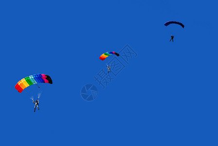 滑梯极限运动蓝色彩虹天空晴天男人飞行背景图片