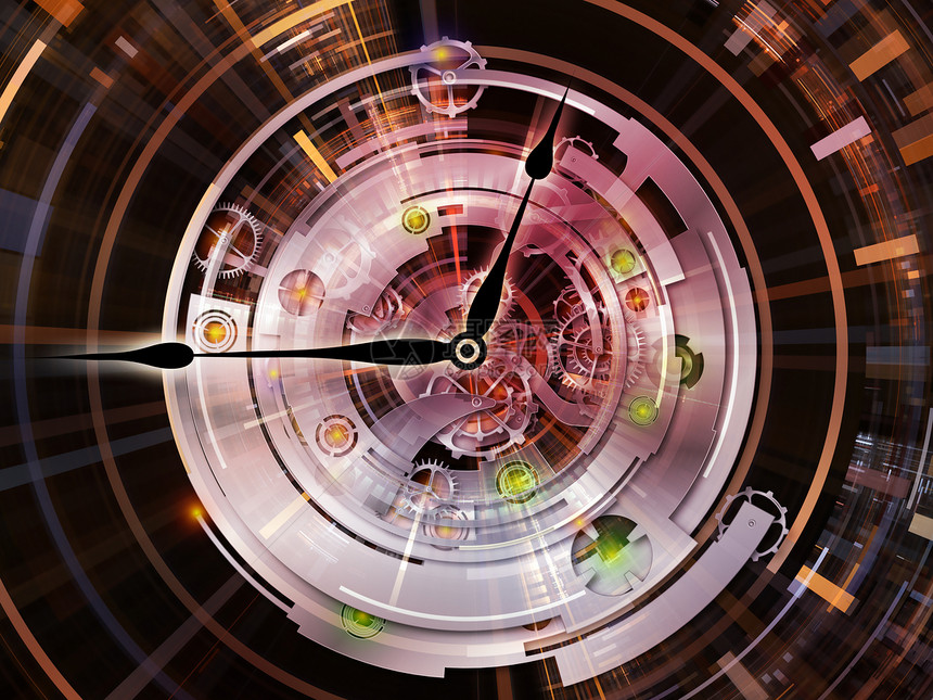 时钟计算技术径向旋转墙纸辉光科学小时插图乐器工具图片