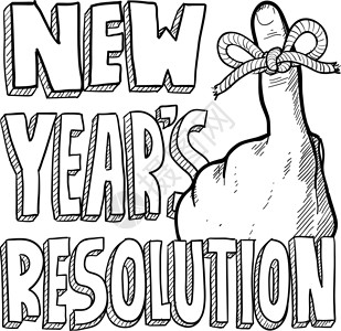 新年决议草图背景图片
