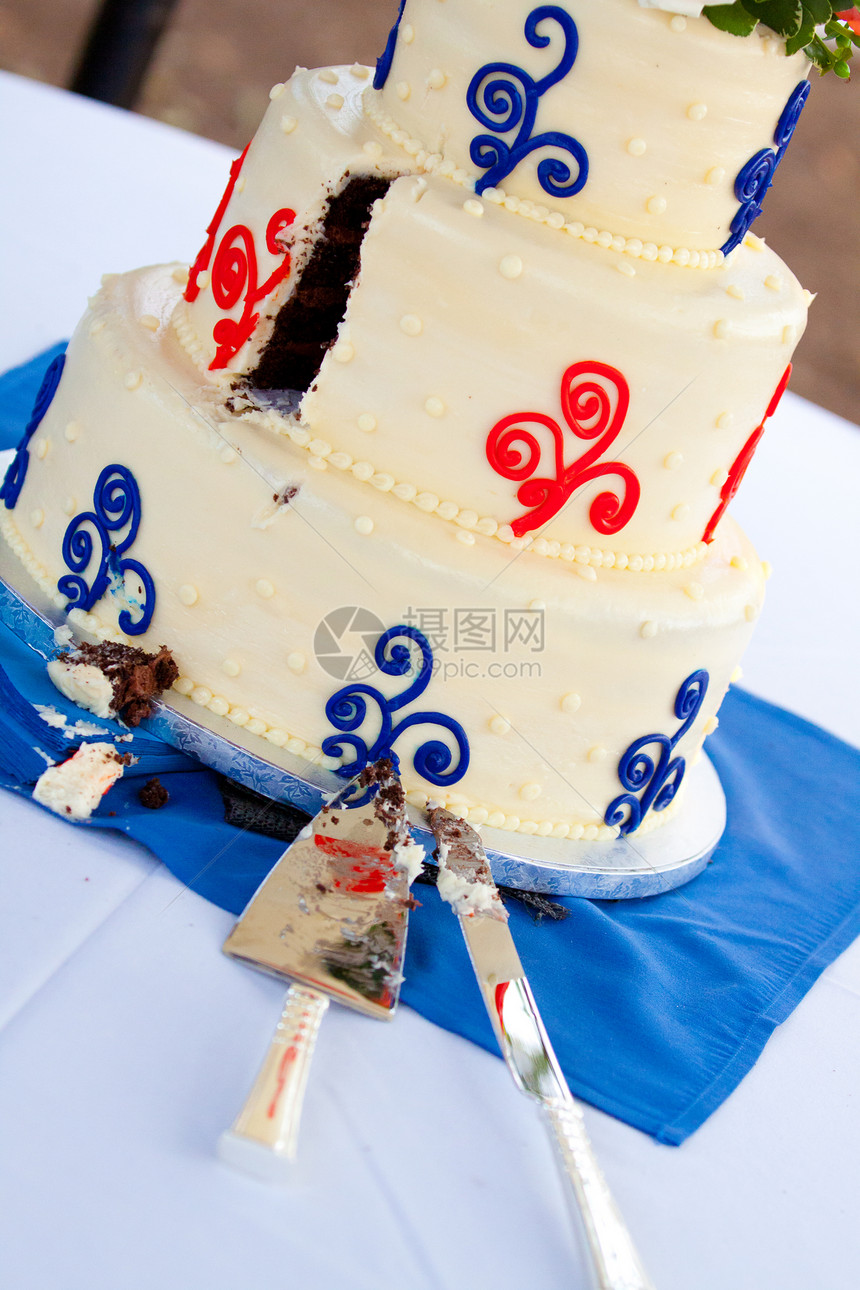 切蛋糕方向设计白色甜点接待婚礼图像食物婚宴红色图片