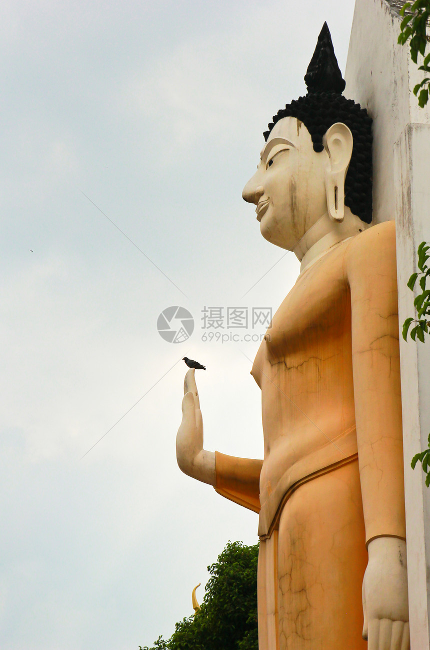 寺 泰国彭世洛雕塑柱子寺庙吸引力佛教徒建筑学地标圣雄雕像旅行图片