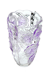 花瓶水晶玻璃瓦楞背景图片