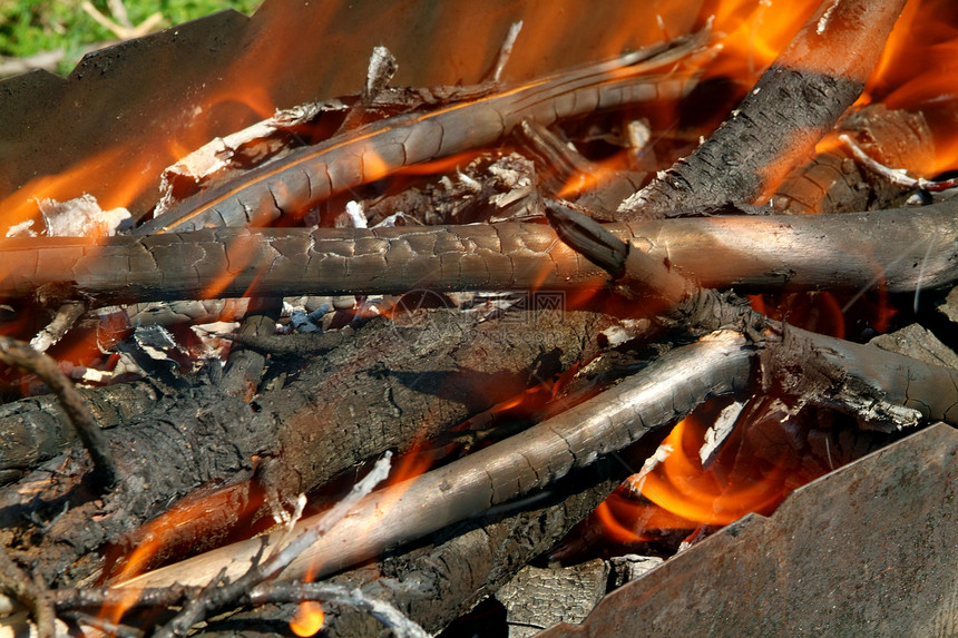烧柴煤炭黑色木头品牌温度火盆图片