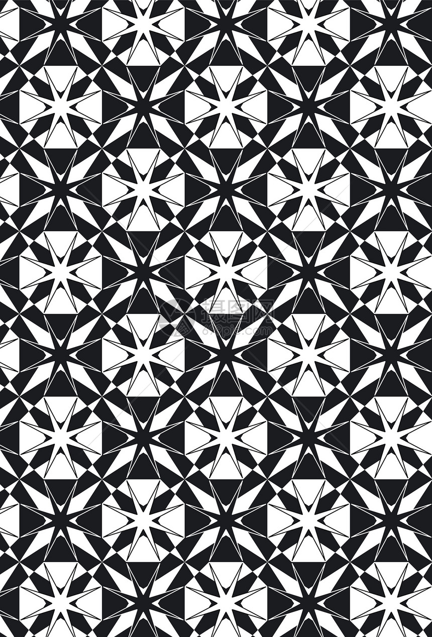 新建达马斯克样式型星夹子黑色装饰品皇家体重丝绸织物艺术叶子纺织品图片