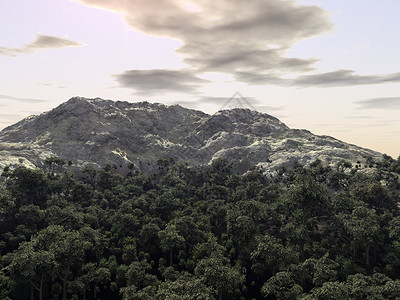 山区山峰岩石渲染插图天空悬崖背景图片