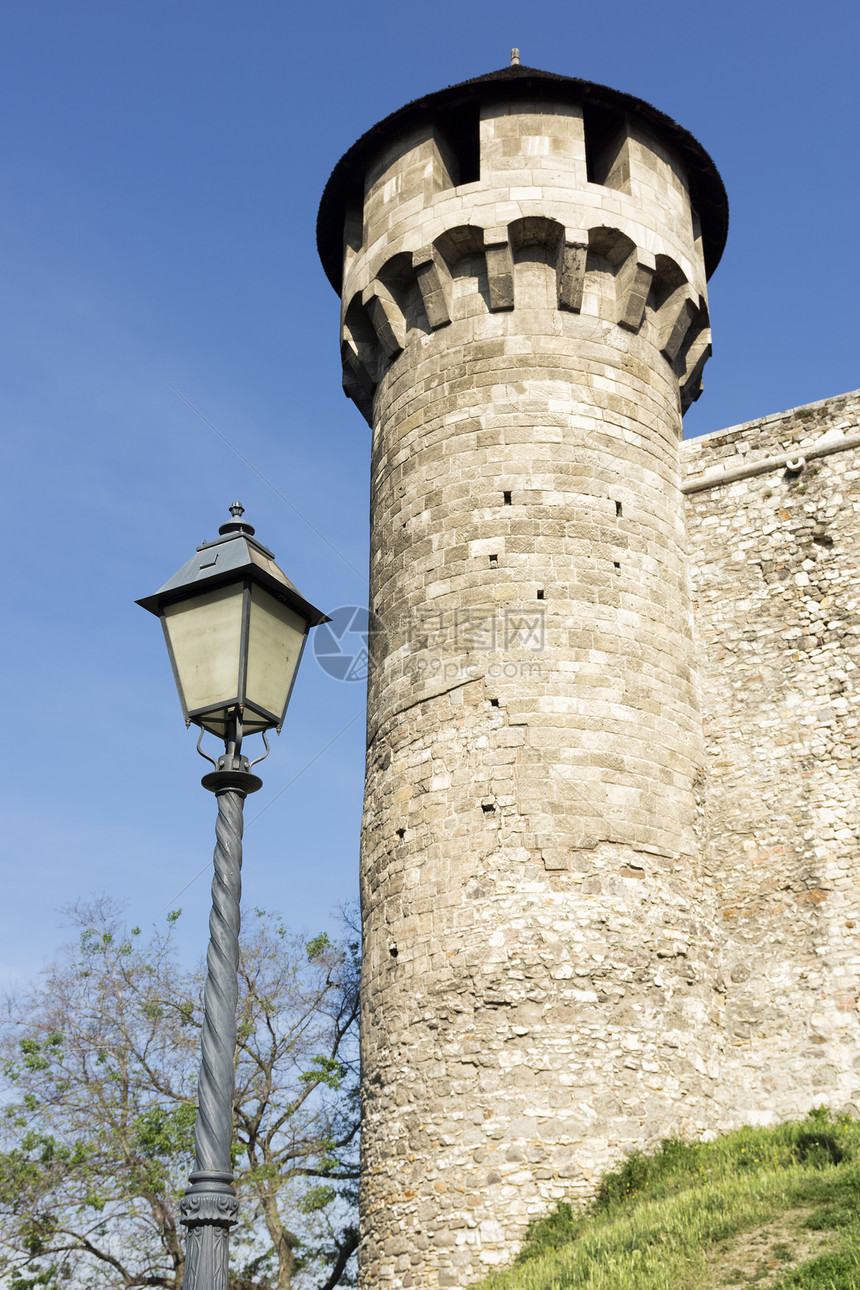 布达佩斯布达皇宫的中世纪堡垒房子旅游城堡天空蓝色旅行建筑学皇家历史性石头图片