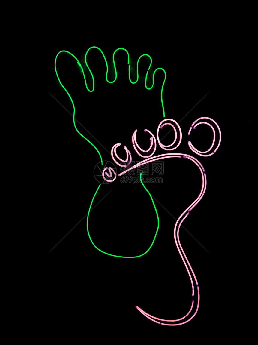 按摩奈粒信号反射黑色温泉疗法绿色商业脚趾广告保健展示图片