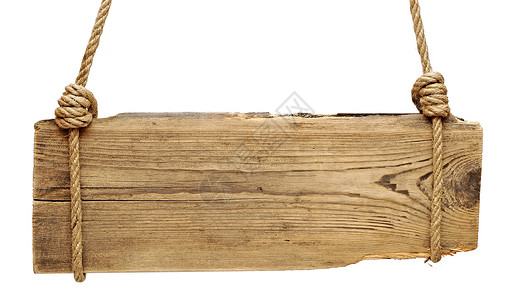 白色背景上孤立的木制手签板高清图片