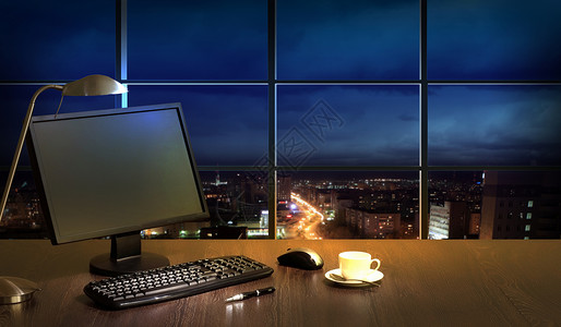 夜间办公室窗户建筑职业城市景观照片天空电脑风景建筑学背景图片