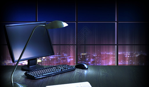 夜间办公室景观风景城市天空电脑公司建筑学窗户照片建筑背景图片