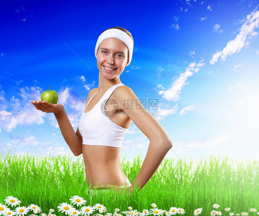 运动和健康食品营养生活微笑卫生喜悦药品仪表身体女性水果图片
