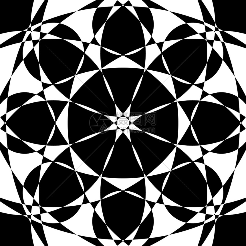 对对称花环化合物绘画几何学窗户韵律装饰品漩涡玫瑰插图图片